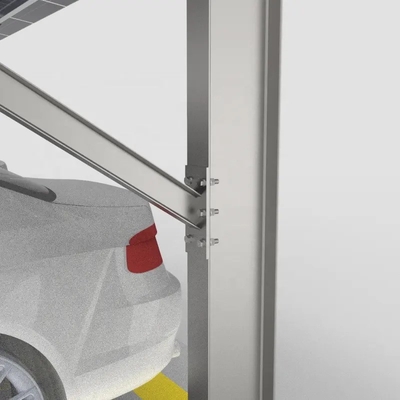 Q235 CE認証と1.4KN/m2の雪負荷を持つ鋼筋太陽光カーポート構造物