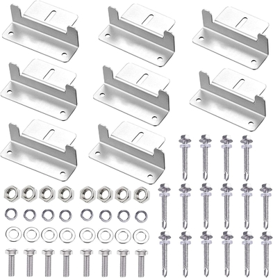 メタル/チンの屋根太陽光パネル 設置 4pcs プラネルの設置のためのブラックZブレーキット